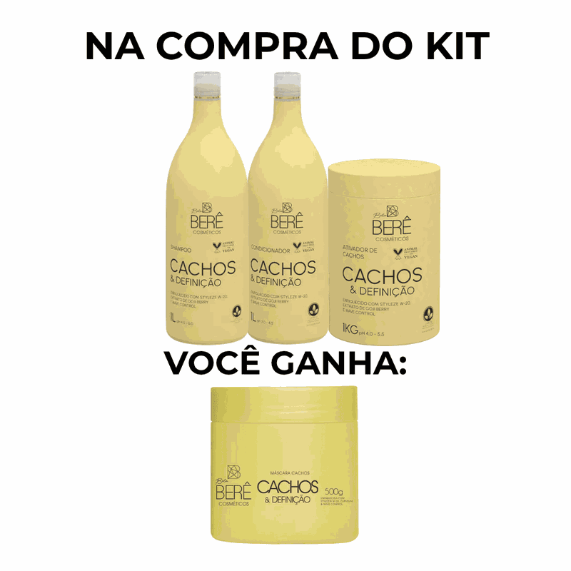 Kit Cachos e Definição 1L + Ativador 1L Copia - BELABERE
