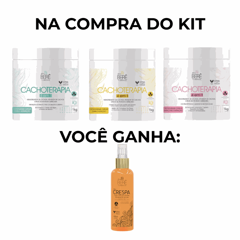 Compre o Kit Cachoterapia e ganhe um Óleo Vegetal ... - BELABERE