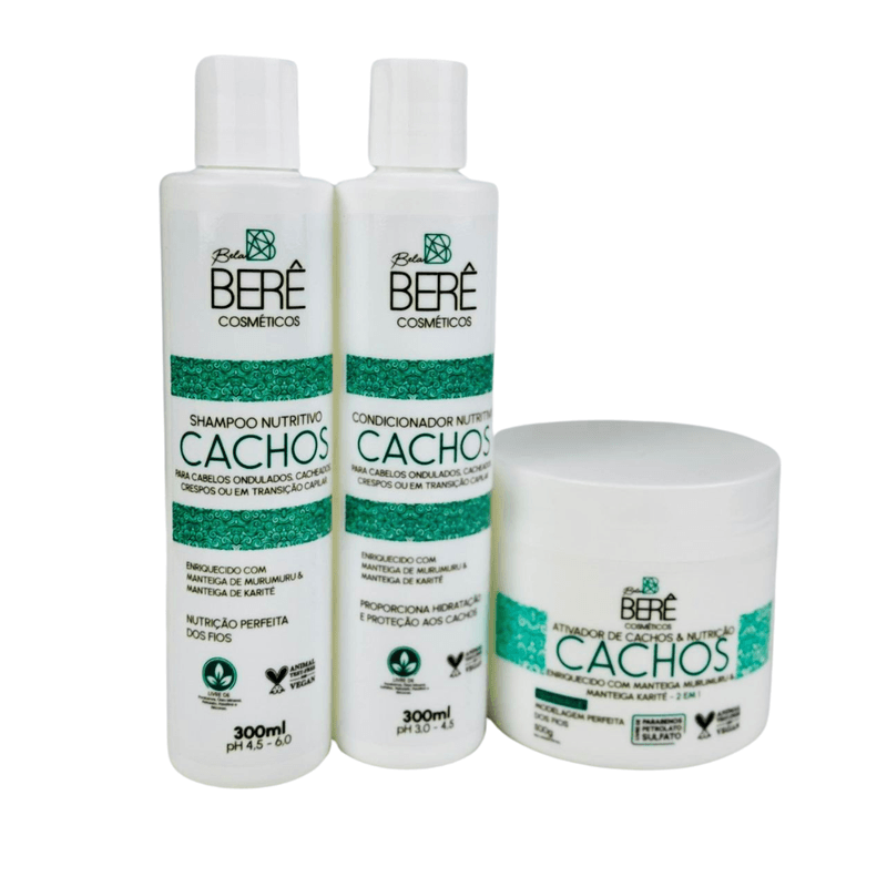 Kit Cachos Nutrição com Murumuru e Karité 300ml - ... - BELABERE