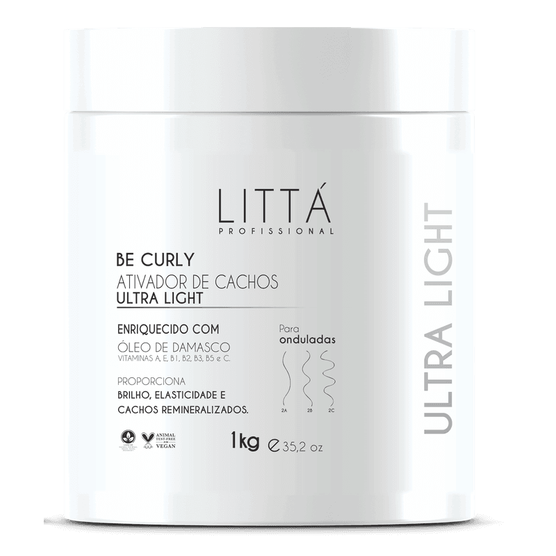 POTE- Ativador de Cachos Be Curly Ultra Light 1L- ... - BELABERE