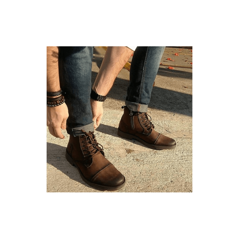 Coturno Casual Bota Casual Bota Masculina Cano Medio Bota Casual