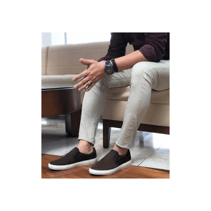 Sapatênis Casual Masculino Slip-on CNS Brown CNS Calçados