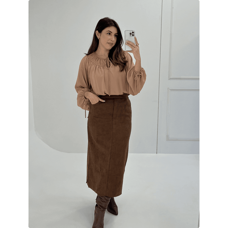 BLUSA SYBILLE MARROM