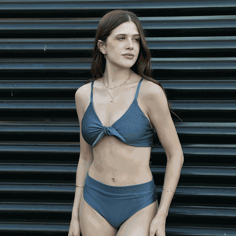 Conjunto Leia Azul Metalizado - 2087277177305 - Ella Moda Praia