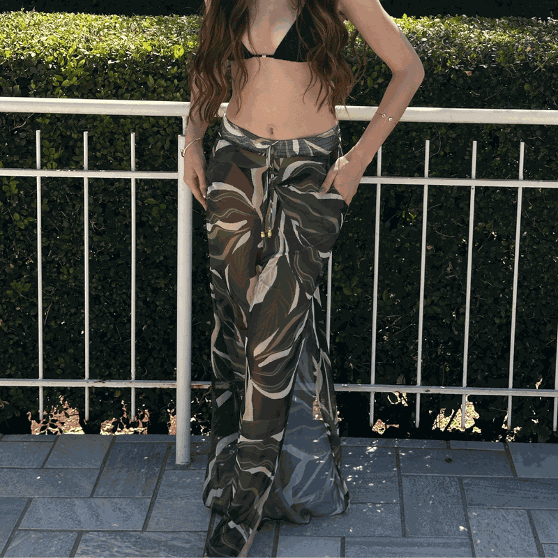 Calça de tule Palmar - 2083381684500 - Ella Moda Praia