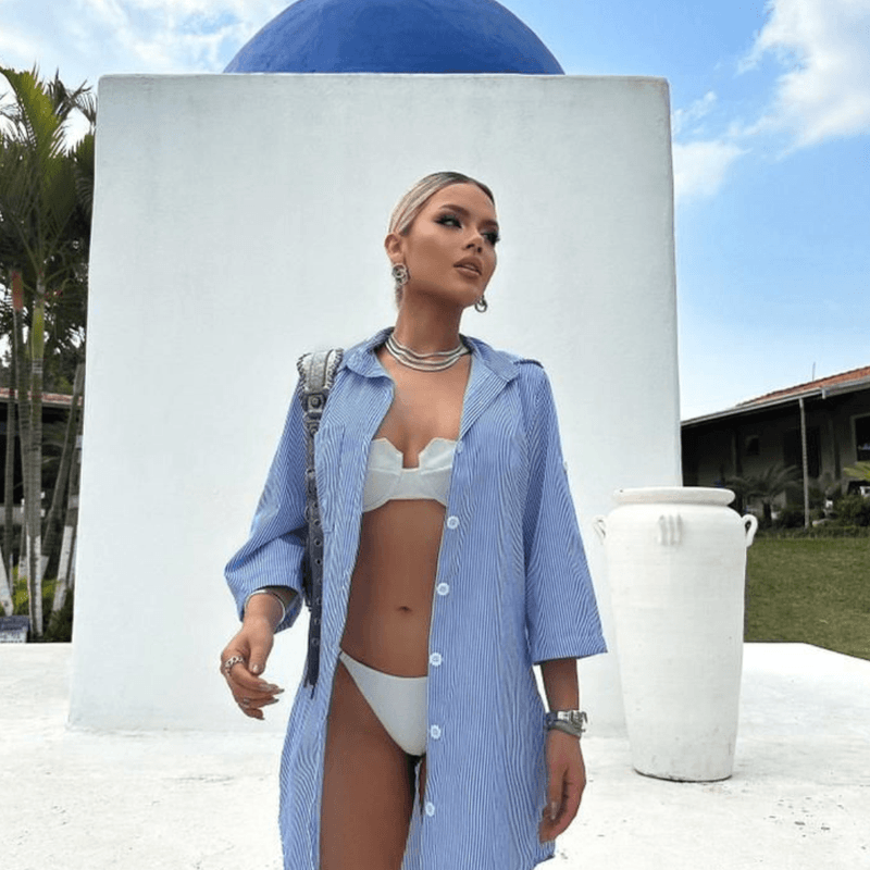 Camisão Listra - 1309ES - Ella Moda Praia