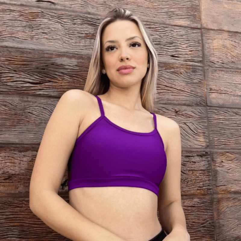 Top Alça Fina - roxo - 10803 - Ella Moda Praia