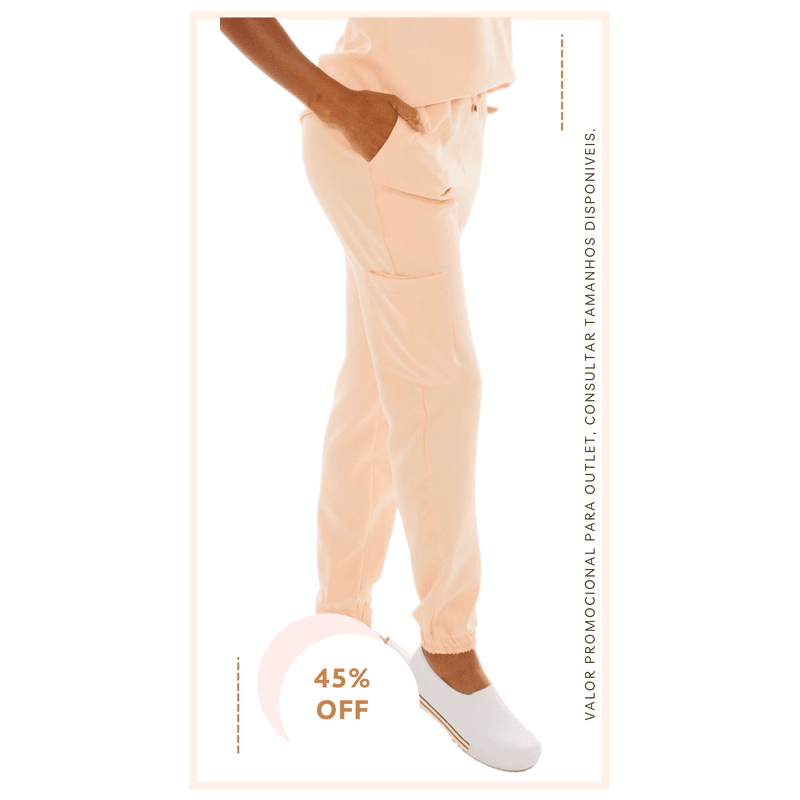  Calça Jogger de Gabardine – Salmão