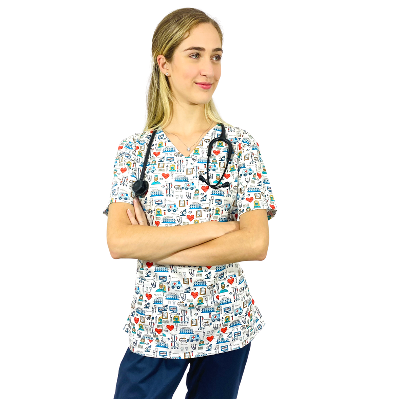 Scrub Tradicional Feminino - Medical Nursing 3 (Blusa Avulsa)