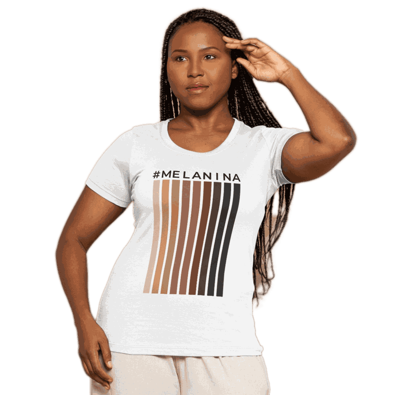Camiseta Menina Rainha Negra Melanina - Estilo Afro