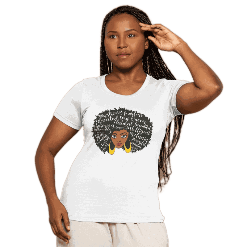 Camiseta Menina Rainha Negra Meu Balck - Estilo Afro