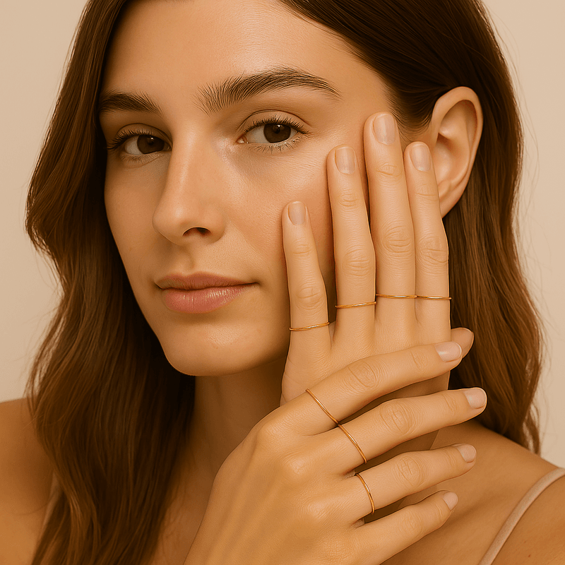 Anel Liso- banho ouro 18k 