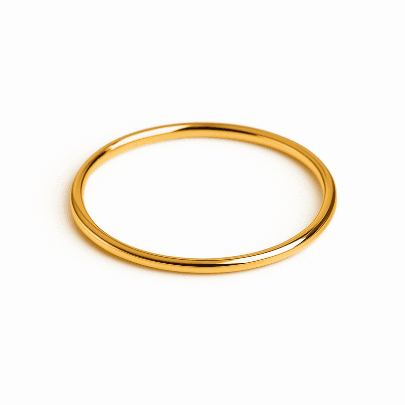 Anel Liso- banho ouro 18k 