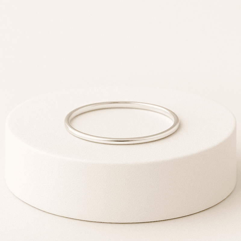 Anel Liso- banho prata 