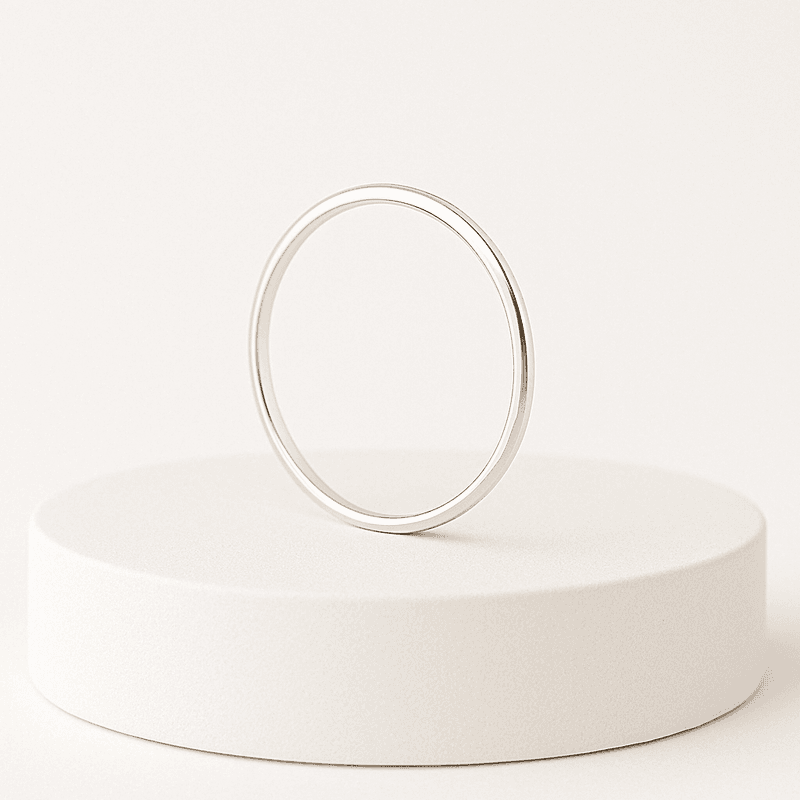 Anel Liso- banho prata 