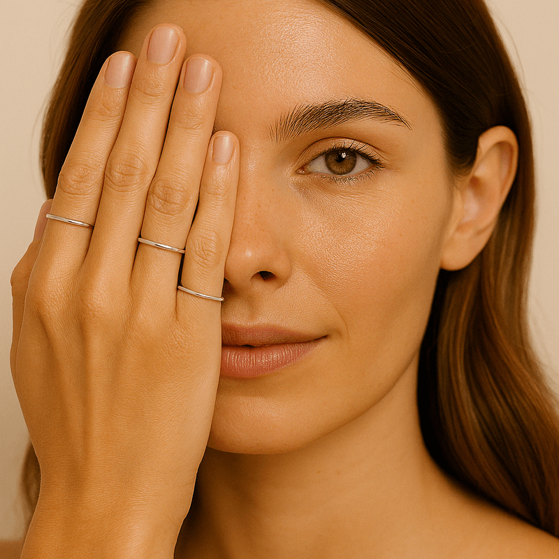 Anel Liso- banho prata 