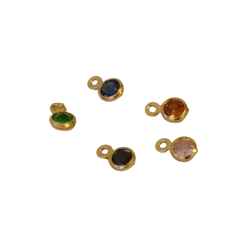 Colar Medalha P + mini colorido- banho ouro 18k