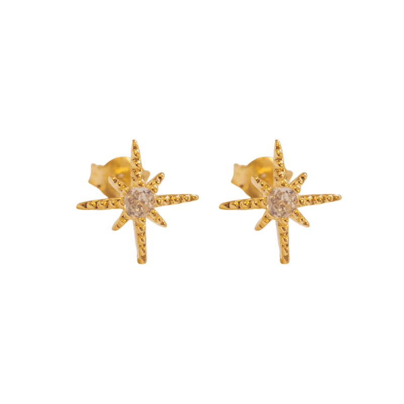 Brinco Astros- banho ouro 18k