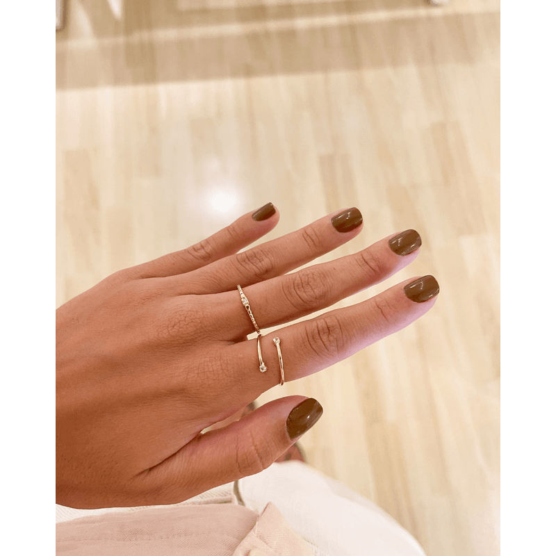 Anel Jade Ajustável- banho prata