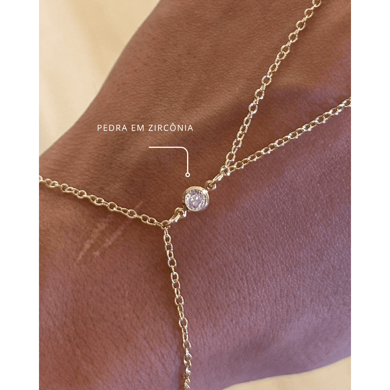 Handchain Basic- banho ouro 18k