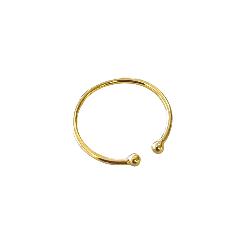 Anel Liso Ajustável- banho ouro 18k