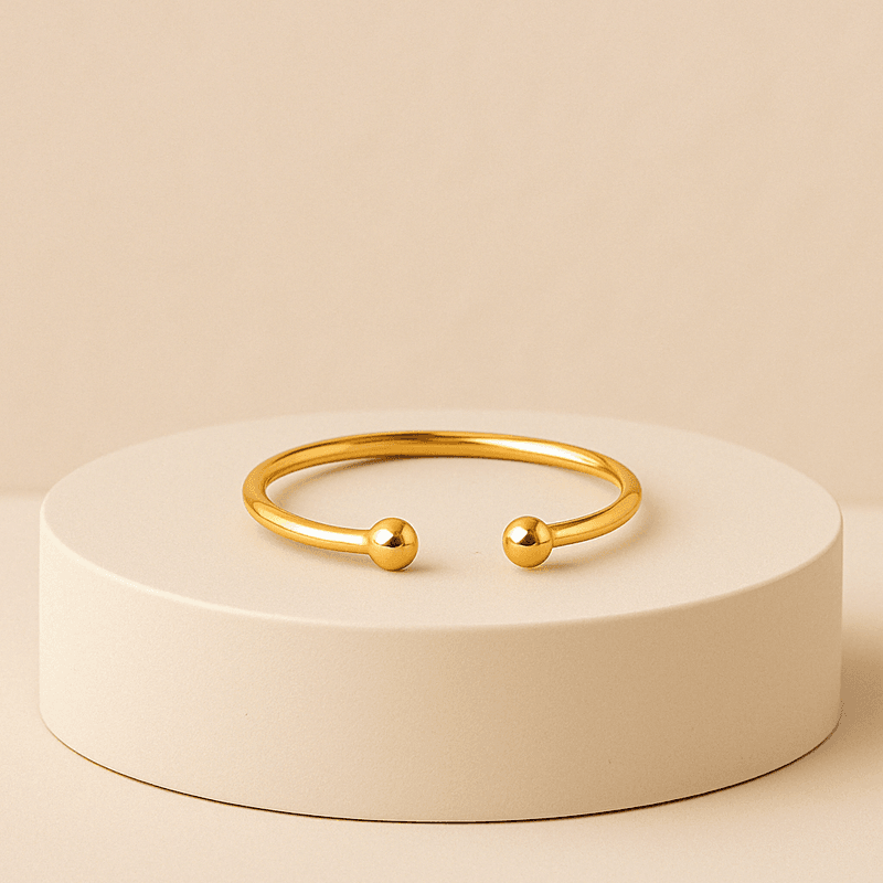 Anel Liso Ajustável- banho ouro 18k