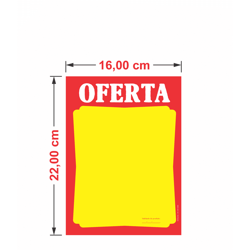 Cartaz de Oferta 16x22 cm
