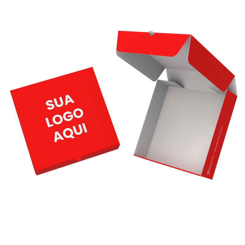 Caixa Personalizada Premium Vermelha - Laminação Fosca