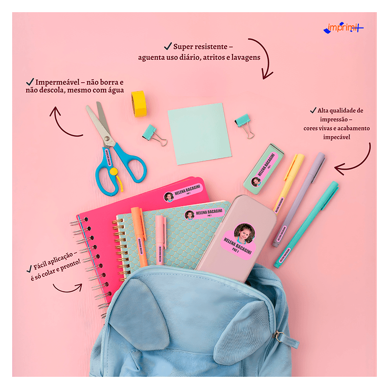 kit etiqueta com foto