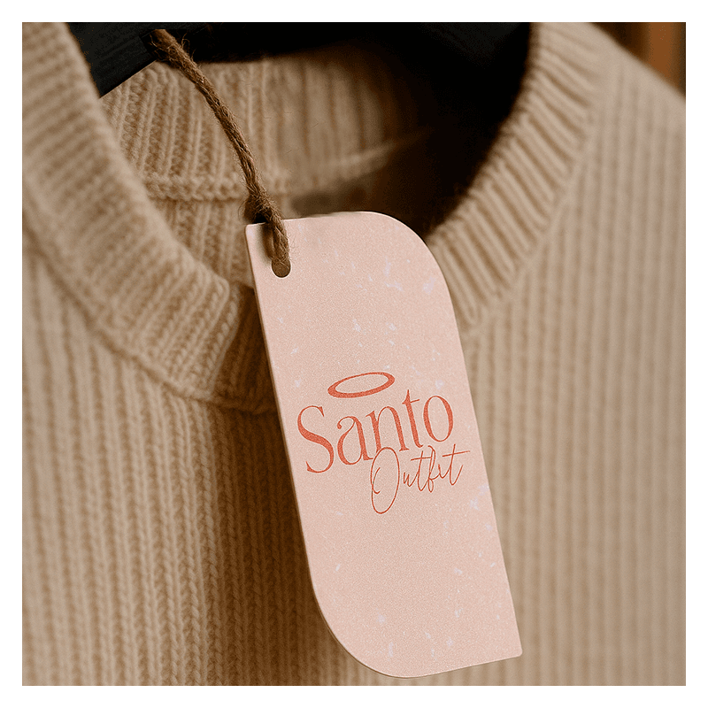 TAG ROUPA FOLHA PERSONALIZADO - Couché 300g Impressão Frente e Verso