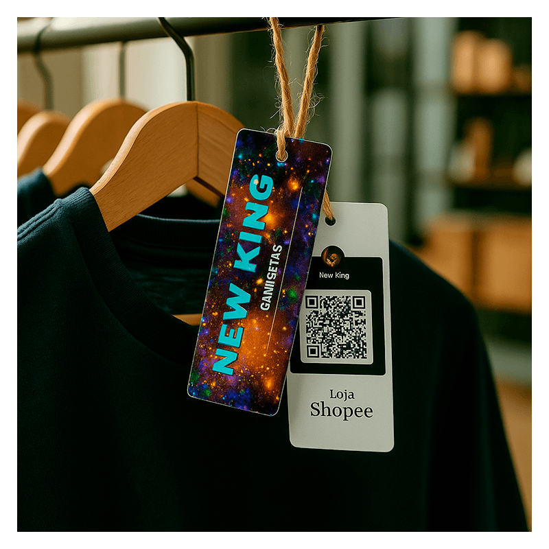 Tag Roupa fino Personalizada - Papel Couchê 300gr – Impressão Frente e Verso