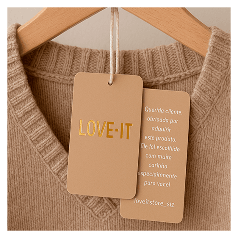 TAGS PARA ROUPAS HOT STAMPING I Frente | Verso