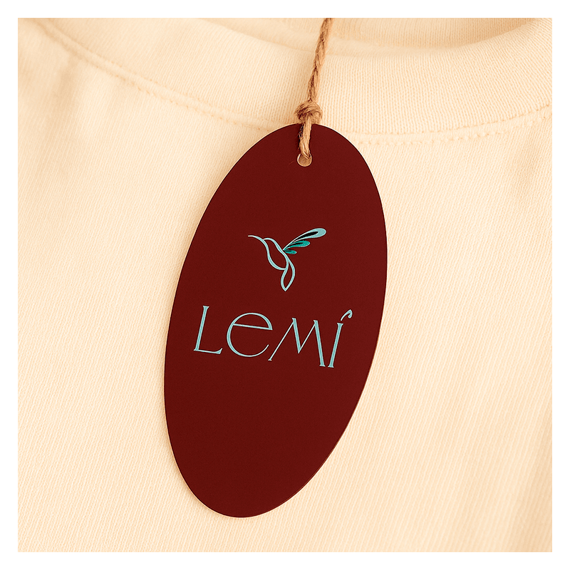 TAG ROUPA OVAL PERSONALIZADO FRENTE/VERSO