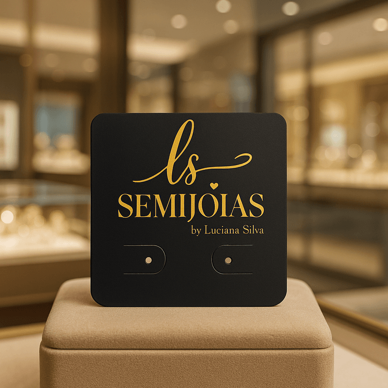 TAG PARA BIJUTERIAS BRINCOS 1 PAR DE FUROS PERSONALIZADOS 