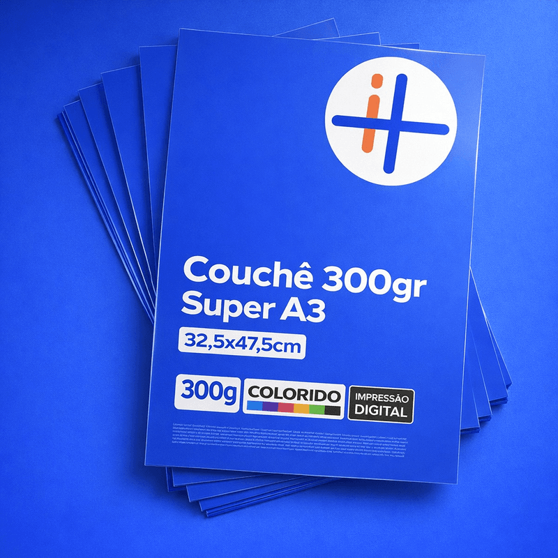 COUCHE SUPER A3 300G IMPRESÃO FRENTE