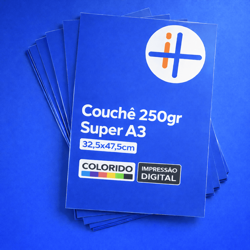 COUCHE SUPER A3 250G IMPRESSÃO FRENTE/VERSO