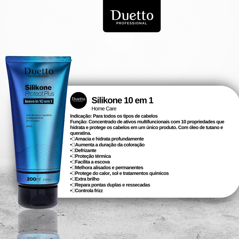 Leave-in Silikone 10 em 1 Plus Duetto 200ml 