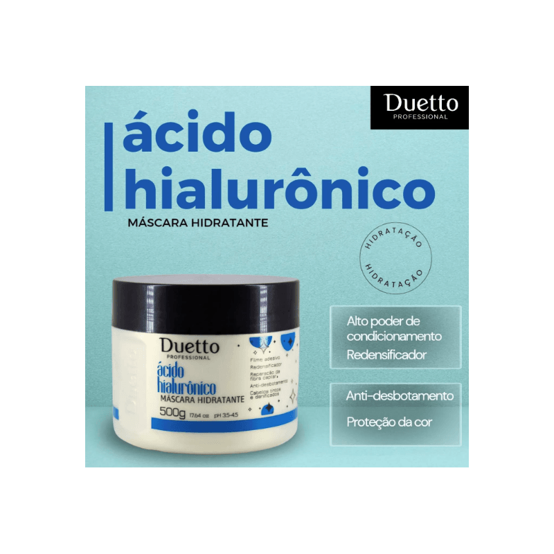 Máscara Ácido Hialurônico Duetto Professional 500g