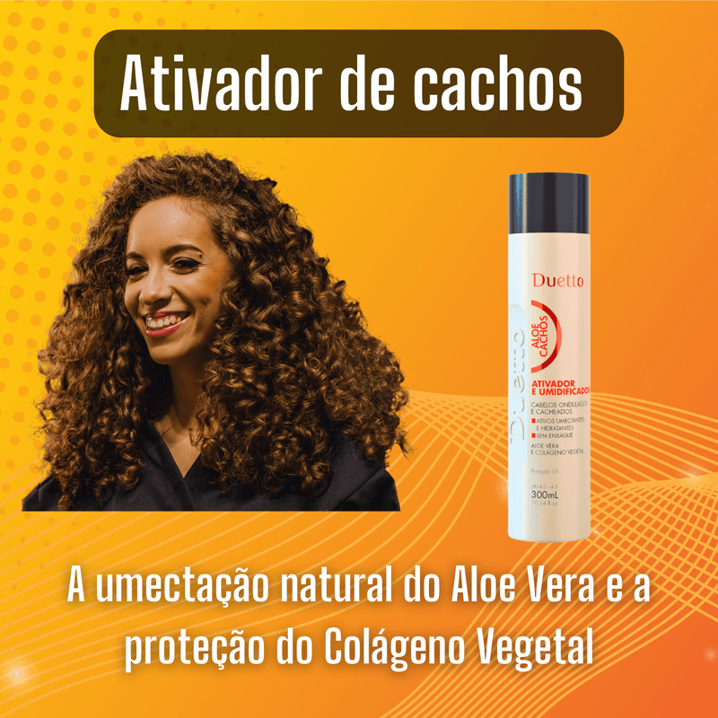 Ativador de Cachos Umidificador Aloe Cachos 300ml