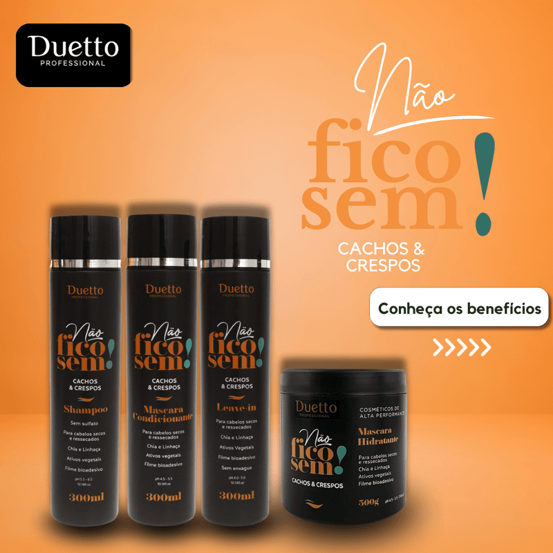 Kit Tratamento Não Fico Sem Cachos e Crespos Duetto 