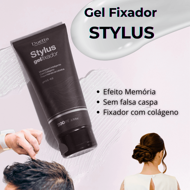 Gel Fixador Stylus Duetto Professional 200ml