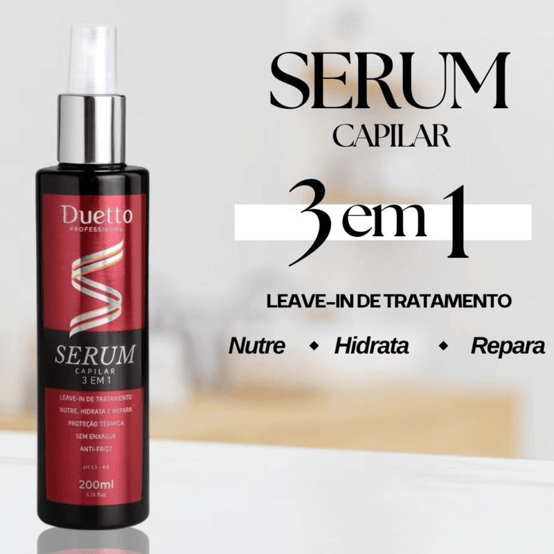Sérum Capilar 3 em 1 Duetto Professional 200ml