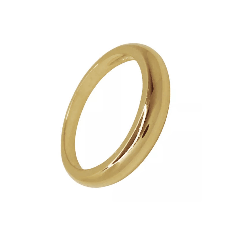 Anel Sinete Abaulado Banhado a Ouro 18k - 2040001 - LOJAELLE