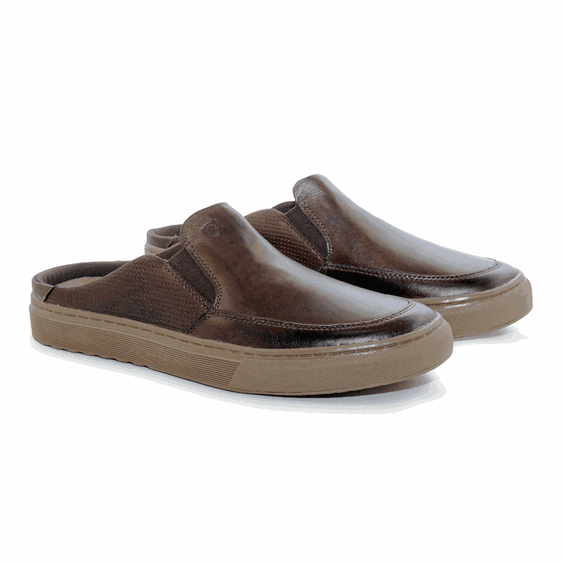 Mule Masculino Laroche Connect em Couro - Café