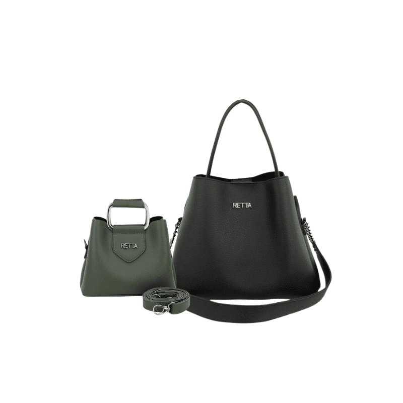 Kit Liz Preta + Chloe Verde Militar - RETTA