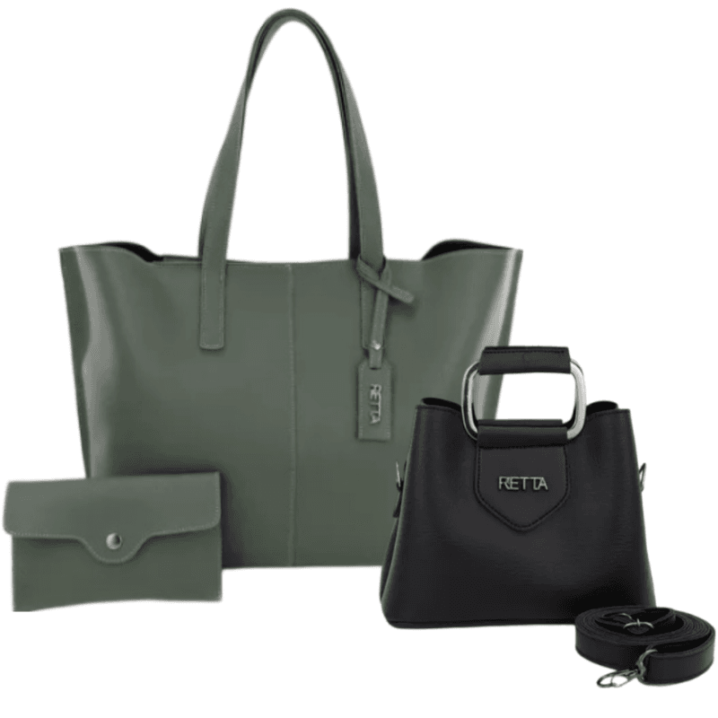 Kit Yasmin Verde Militar + Chloe Preta - RETTA