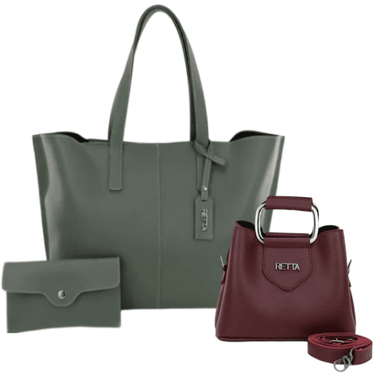 Kit Yasmin Verde Militar + Chloe Vinho - RETTA