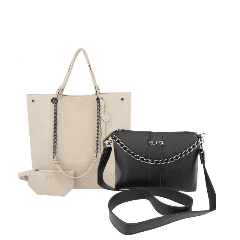 Kit Valentina Grande Marfim + Kiarinha pequena Pre... - RETTA