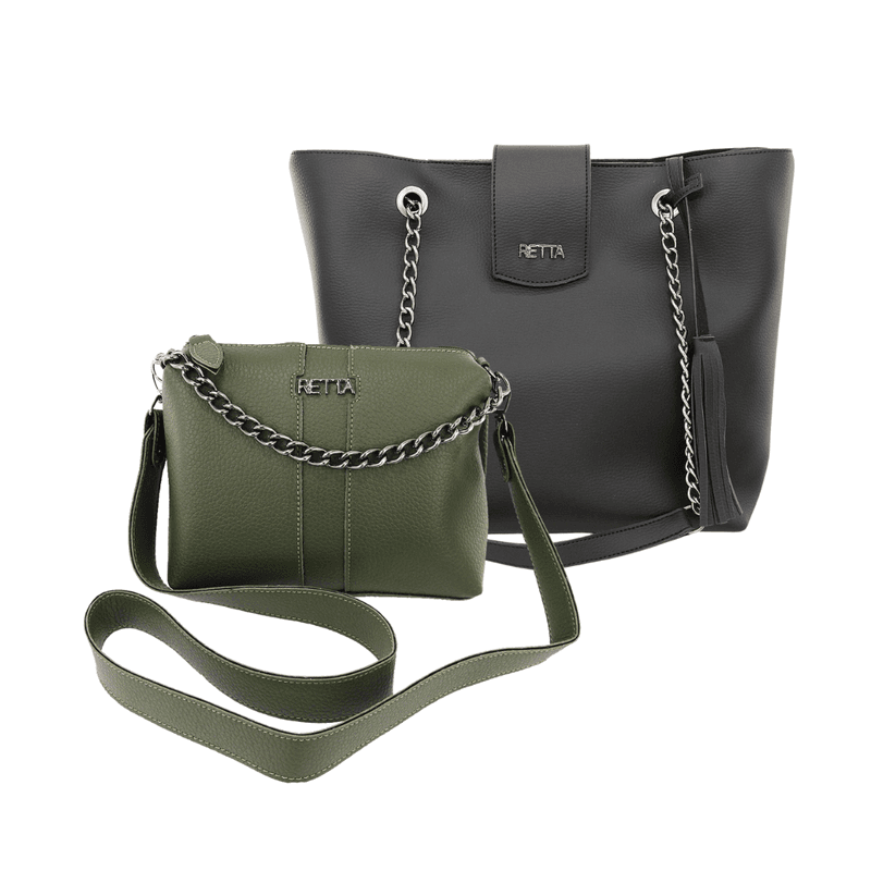 Kit Saco Preta + Kiara Verde - RETTA