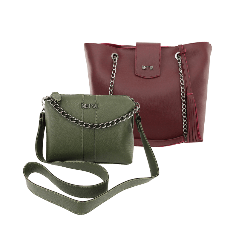 Kit Saco Vinho + Kiara Verde - RETTA